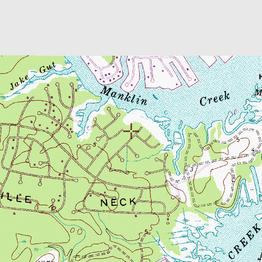 Topographic Map of Salt Grass Cove, MD