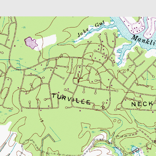 Topographic Map of Sherwood Forest, MD