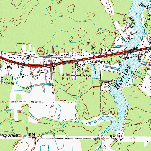 Topographic Map of Silver Lake Mobile Home Park, MD