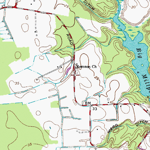 Topographic Map of Steel Pond (historical), MD