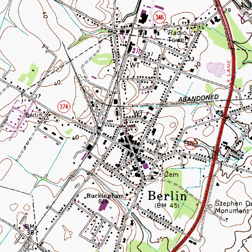 Topographic Map of Stevenson United Methodist Church, MD