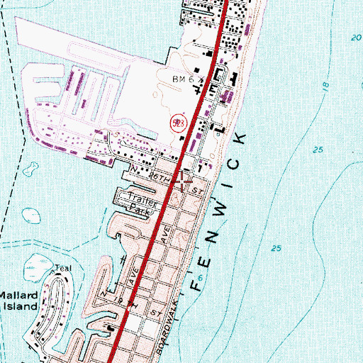 Topographic Map of Twentysixth Street Medical Center, MD