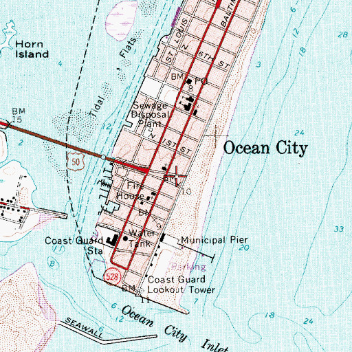 Topographic Map of United State Lifesaving Station Museum, MD