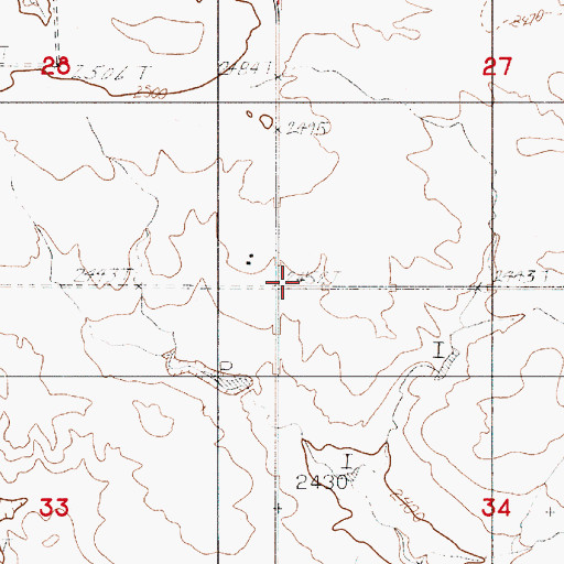 Topographic Map of Fairview School (historical), MT