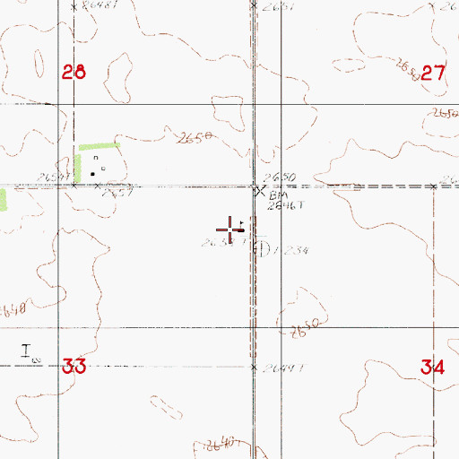 Topographic Map of Mineral Bench School (historical), MT