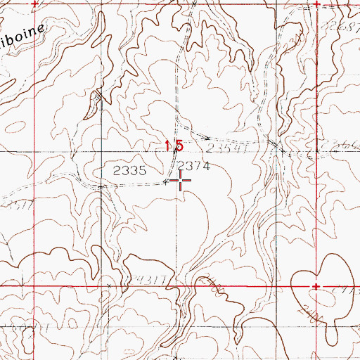 Topographic Map of Hughes School (historical), MT
