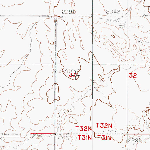 Topographic Map of Rush School (historical), MT