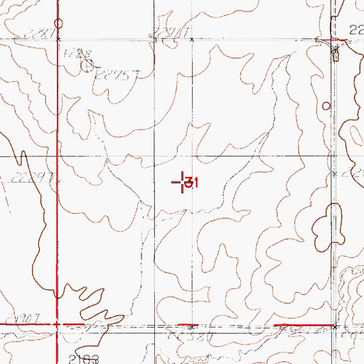 Topographic Map of Cusker School (historical), MT