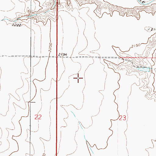 Topographic Map of South School (historical), MT