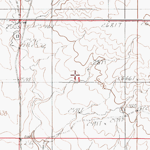 Topographic Map of Box Elder School (historical), MT