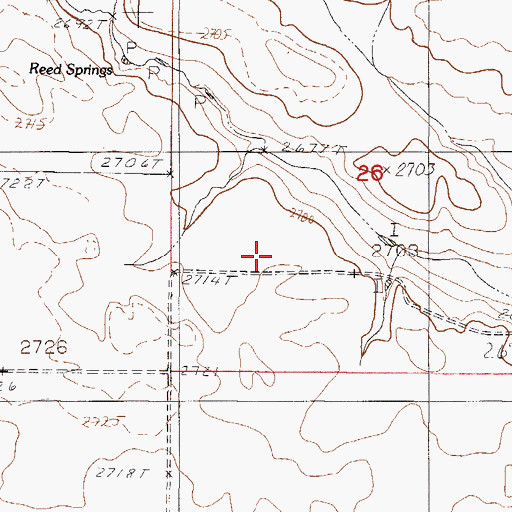 Topographic Map of Westside School (historical), MT
