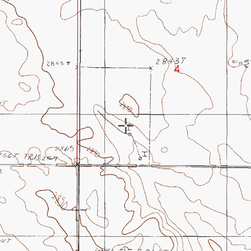 Topographic Map of Golden Valley School (historical), MT
