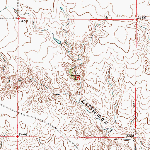 Topographic Map of Warmbrod School (historical), MT