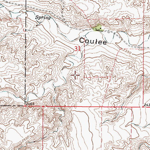 Topographic Map of Kohl School (historical), MT