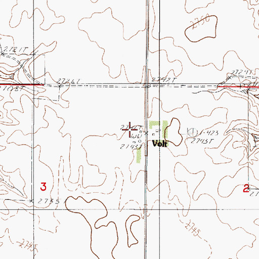 Topographic Map of Volt School (historical), MT