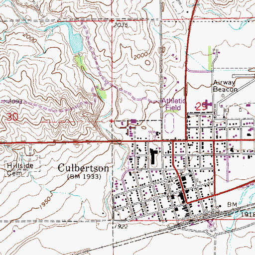 Topographic Map of Finnicum Mobile Home Park, MT