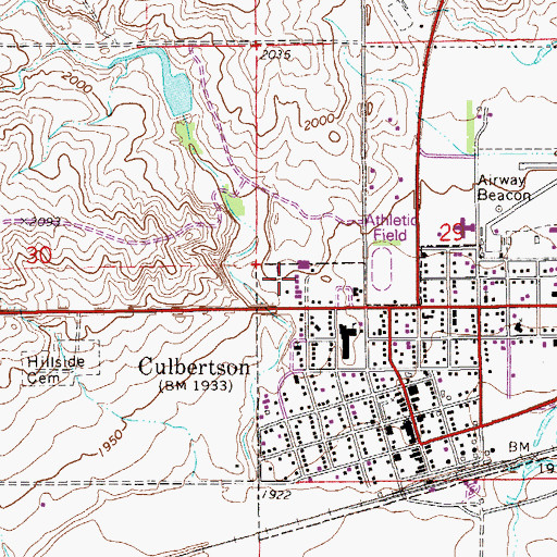 Topographic Map of Walker Mobile Home Park, MT