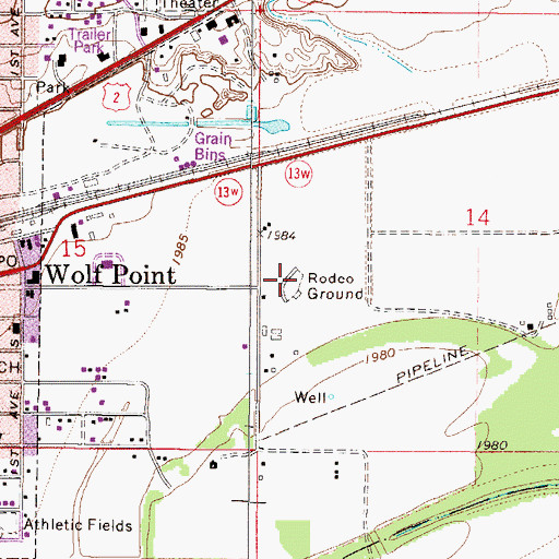 Topographic Map of Stampede Grounds, MT