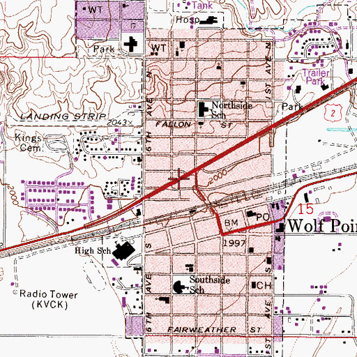 Topographic Map of Triangle Park, MT
