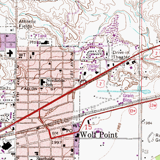 Topographic Map of Nellies Park, MT