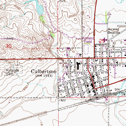 Topographic Map of Swimming Pool Park, MT