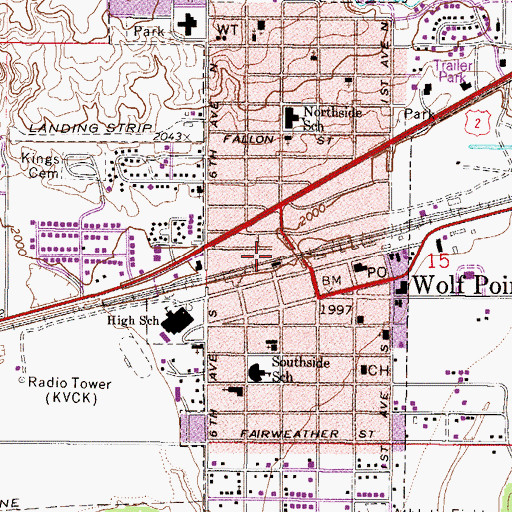 Topographic Map of General Mills Incorporated Elevator, MT