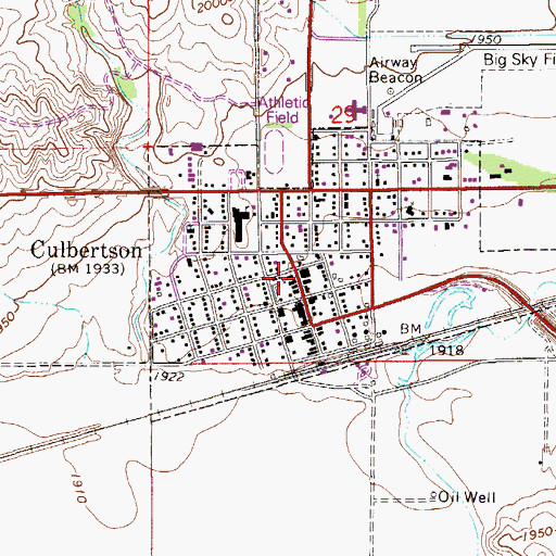 Topographic Map of Everson-Clayton Mortuary Chapel, MT