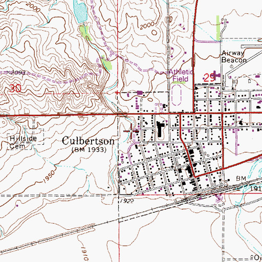 Topographic Map of Saint Anthonys Catholic Church, MT