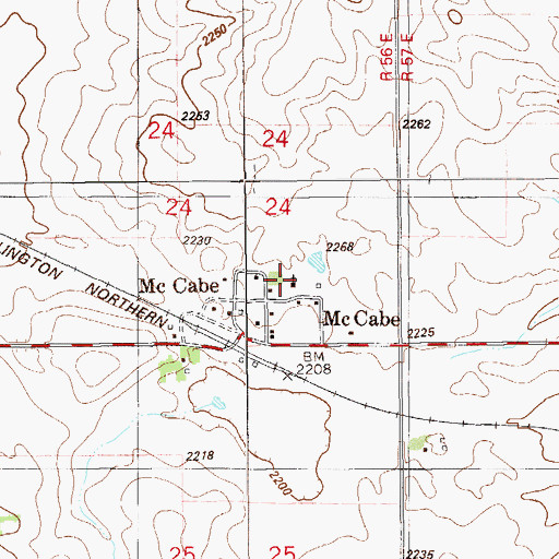 Topographic Map of First Baptist Church, MT