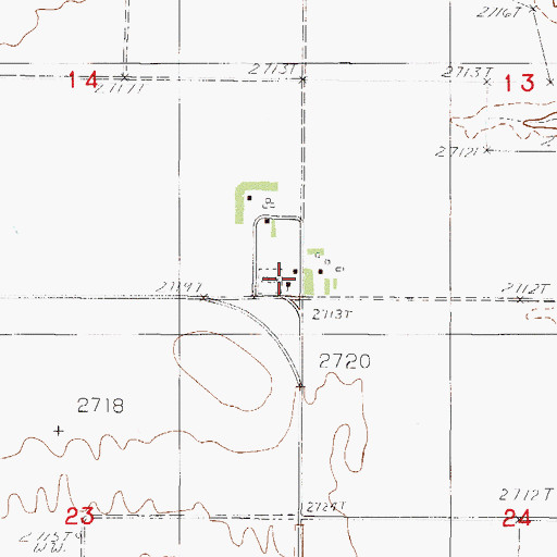 Topographic Map of Bethel Mennonite Church, MT