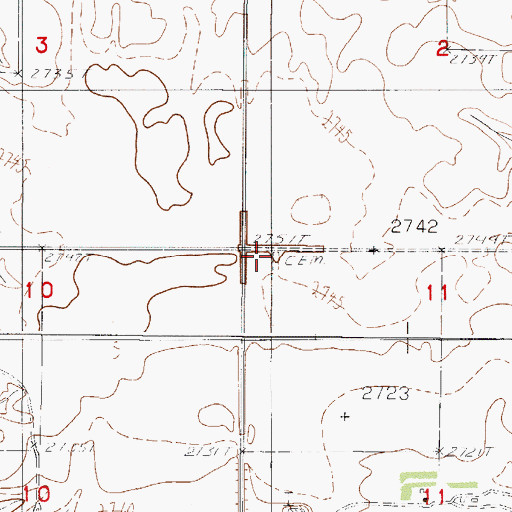 Topographic Map of Volt Mennonite Brethren Church (historical), MT