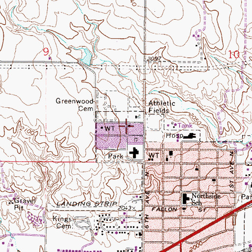 Topographic Map of Jehovah's Witnesses, MT