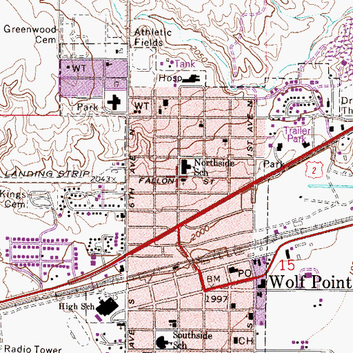 Topographic Map of Church of Christ, MT