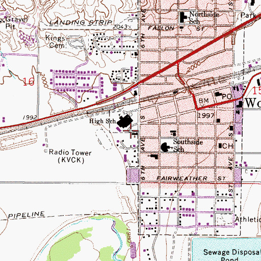 Topographic Map of United Dakota Presbyterian Church, MT
