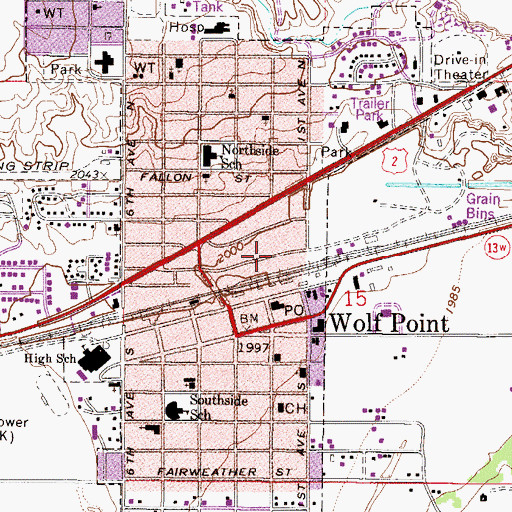 Topographic Map of Gospel Fellowship Church, MT