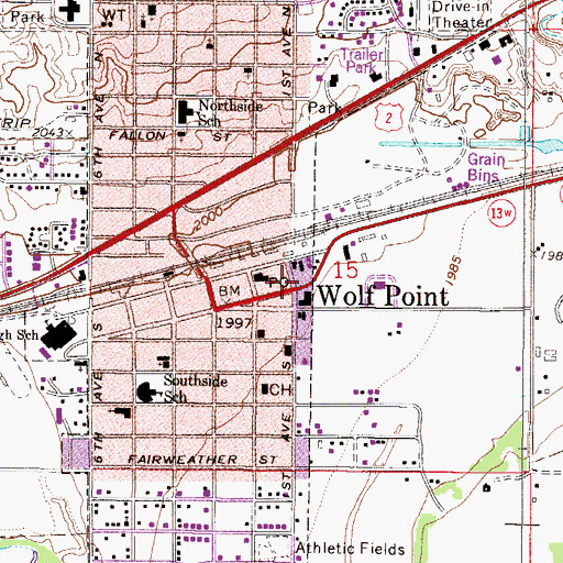 Topographic Map of Listerud Clinic, MT