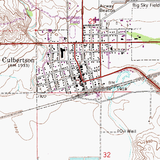 Topographic Map of Newtons Maternity Hospital (historical), MT