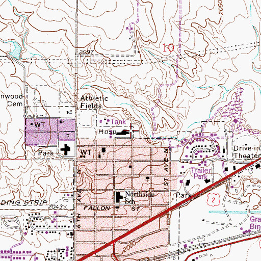 Topographic Map of Northeast Montana Medical Group, MT