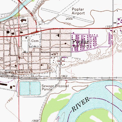 Topographic Map of Pentecostal Church of God Full Gospel Church, MT