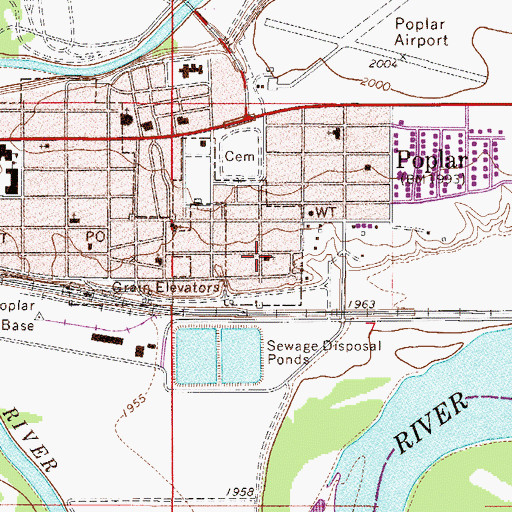 Topographic Map of Church of the Nazarene, MT