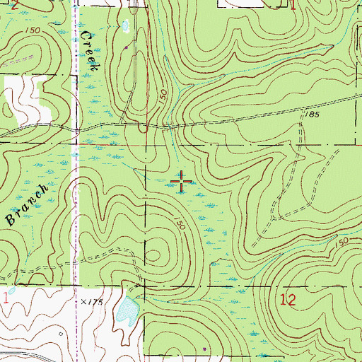 Topographic Map of Little Horse Creek, FL