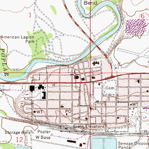 Topographic Map of Our Lady of Lourdes Church, MT