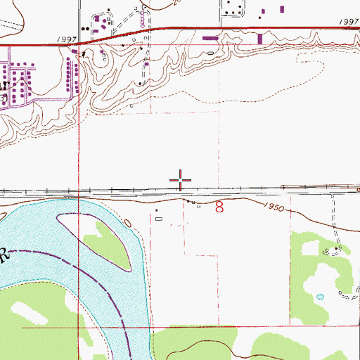 Topographic Map of United Grain Corporation Elevator (historical), MT