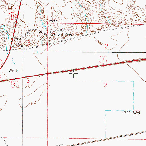 Topographic Map of RBW Campground, MT
