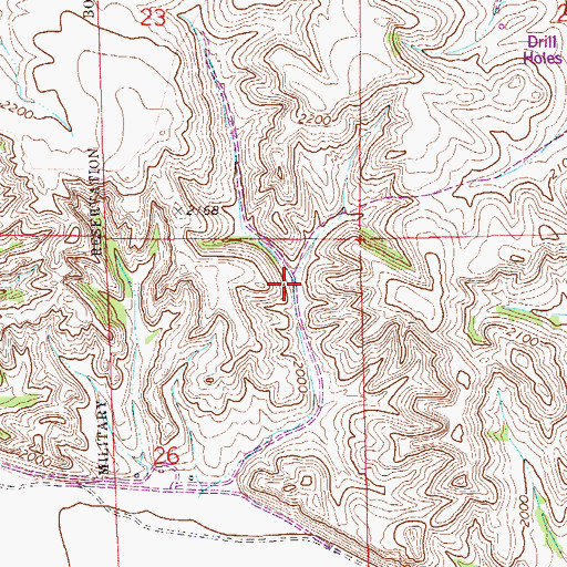 Topographic Map of Becker School (historical), MT