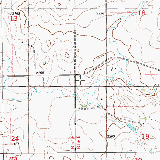Topographic Map of Burgett School (historical), MT