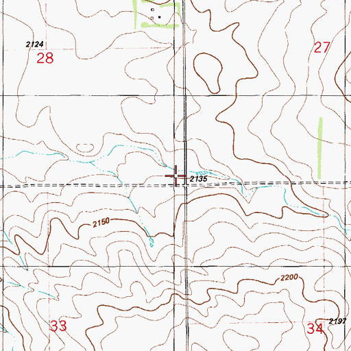 Topographic Map of Rhoda School (historical), MT