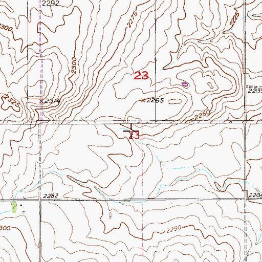 Topographic Map of LeClair School (historical), MT
