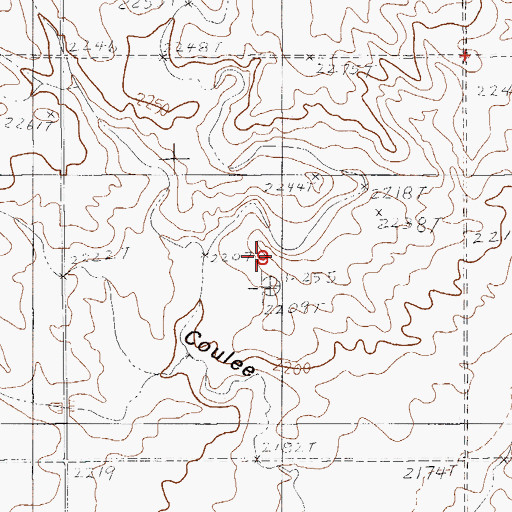 Topographic Map of Murray School (historical), MT