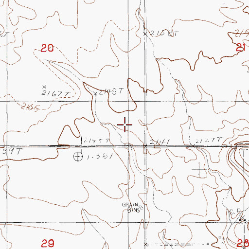 Topographic Map of Flat Center School (historical), MT